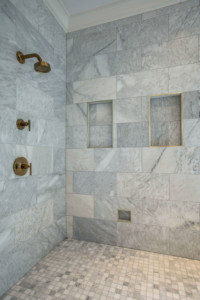 Beautiful marble shower